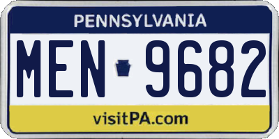 PA license plate MEN9682