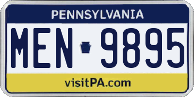 PA license plate MEN9895