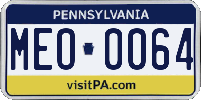 PA license plate MEO0064