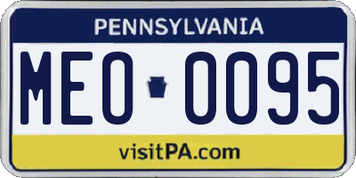 PA license plate MEO0095