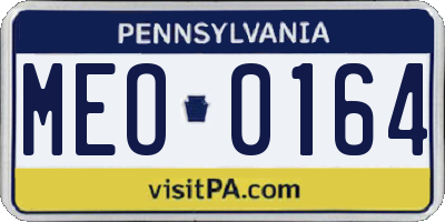 PA license plate MEO0164