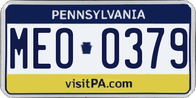 PA license plate MEO0379