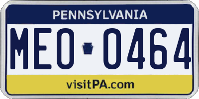 PA license plate MEO0464