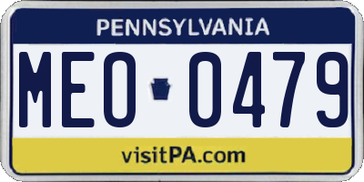 PA license plate MEO0479