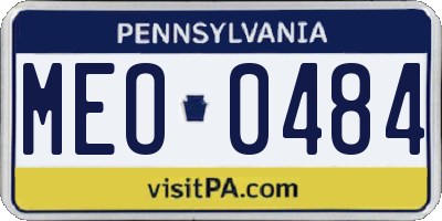 PA license plate MEO0484