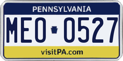 PA license plate MEO0527