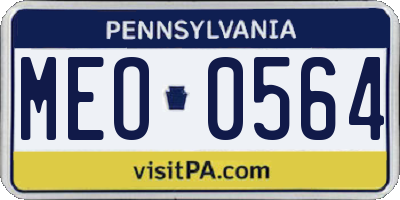 PA license plate MEO0564