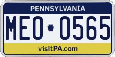 PA license plate MEO0565