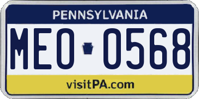 PA license plate MEO0568