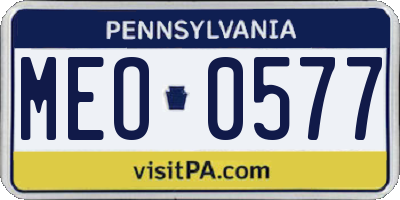 PA license plate MEO0577