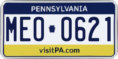 PA license plate MEO0621