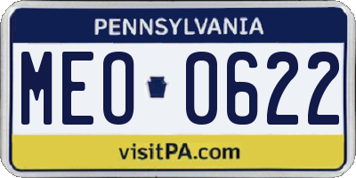 PA license plate MEO0622