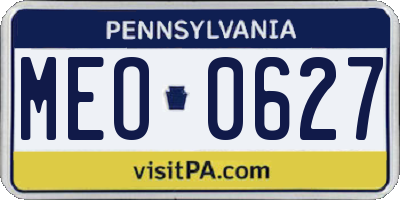 PA license plate MEO0627