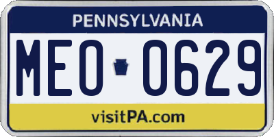 PA license plate MEO0629