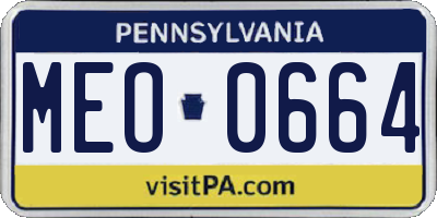PA license plate MEO0664