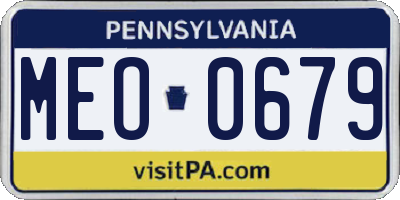 PA license plate MEO0679