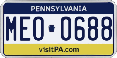 PA license plate MEO0688