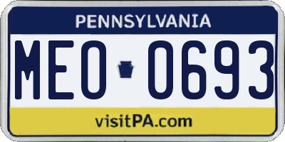 PA license plate MEO0693