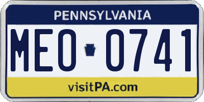 PA license plate MEO0741