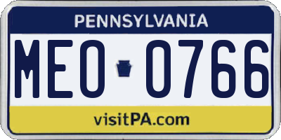 PA license plate MEO0766
