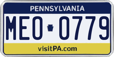 PA license plate MEO0779