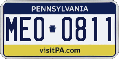 PA license plate MEO0811