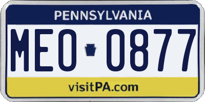 PA license plate MEO0877