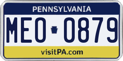 PA license plate MEO0879