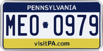 PA license plate MEO0979