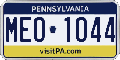 PA license plate MEO1044
