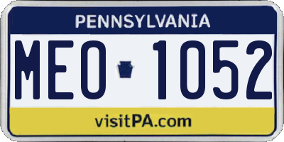 PA license plate MEO1052