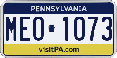PA license plate MEO1073