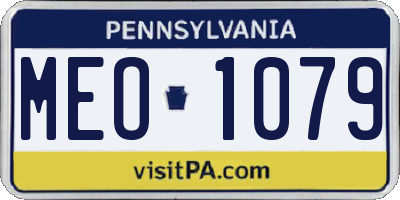 PA license plate MEO1079