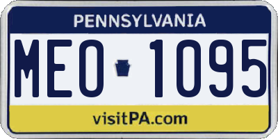 PA license plate MEO1095