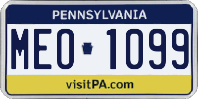PA license plate MEO1099