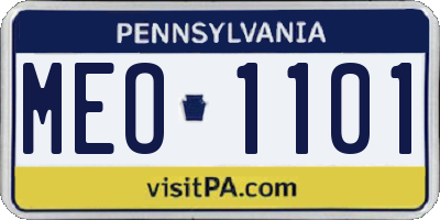 PA license plate MEO1101