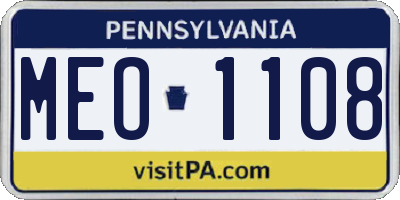 PA license plate MEO1108