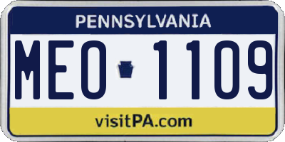 PA license plate MEO1109