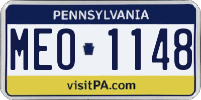 PA license plate MEO1148