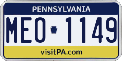 PA license plate MEO1149