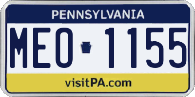 PA license plate MEO1155