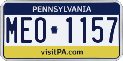 PA license plate MEO1157