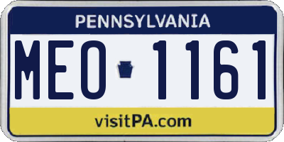 PA license plate MEO1161