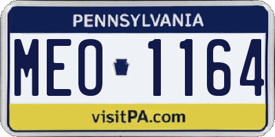 PA license plate MEO1164
