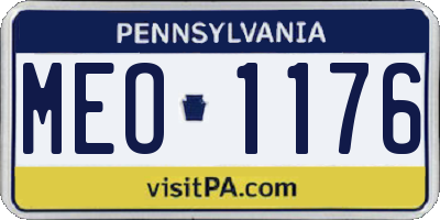 PA license plate MEO1176