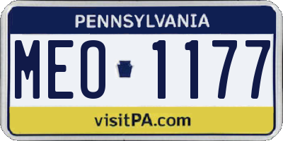 PA license plate MEO1177
