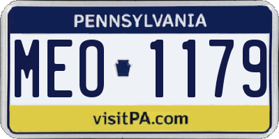 PA license plate MEO1179