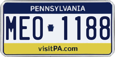 PA license plate MEO1188