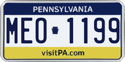PA license plate MEO1199