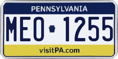 PA license plate MEO1255